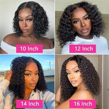 Load image into Gallery viewer, 13x4 Kinky Curly Bob Human Hair Lace Frontal Wigs 100% Brazilian Human Hair Short Curly Bob Wigs
