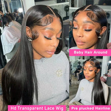 Load image into Gallery viewer, 13X4 Lace Frontal Wig Straight 13x6 HD Lace Front Human Hair Wigs For Black Women Bone Straight Wigs
