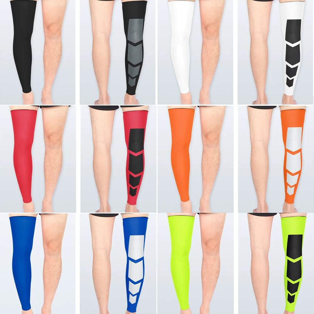 Leg Compression Sleeves, Full Leg Sleeve Long Knee Brace Knee Support Protect Basketball Football Volleyball Cycling Men Women