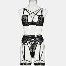 Load image into Gallery viewer, New Bra Leopard Print Mesh Sexy Cross Webbing Hollow Erotic Lingerie Four And Five Sets
