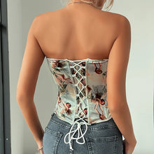 Load image into Gallery viewer, Print Sexy Camis New Style Sleeveless Backless Summer Corset Tank Y2K Senior Lace-up High Street Women Tops
