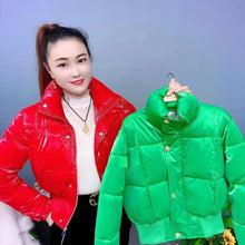 Load image into Gallery viewer, Women Parkas New Winter Women Jacket Coat Fashionable High Waist Bright Face Non Wash Cotton Clothes Lady Clothing
