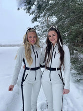 Load image into Gallery viewer, Winter Patchwork White Ski Jumpsuits Women Fashion Waterproof Windproof Skiing Overall
