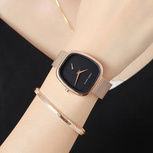 Load image into Gallery viewer, New Women&#39;s Quartz Wristwatch 34mm Wine Barrel Rose Gold Black Stopwatch Fashionable Minimalist Style Oval Women&#39;s Watches
