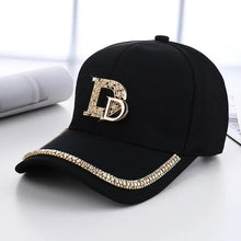 Load image into Gallery viewer, Fashion Diamond D Letter Baseball Cap For Women Snapback Summer Outdoor Sun Protection Hat Autumn Casual Ladies Caps
