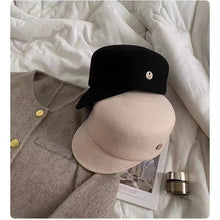 Load image into Gallery viewer, New Pure Wool Cap Women Autumn Winter High Quality All Match Cap Outdoor British Fashion Knights Hat
