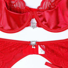 Load image into Gallery viewer, Valentine Lingerie Red Lace Female Slip Underwear Silk Delicate Pendant Sexy Outfits For Woman Garter Intimate Stocking
