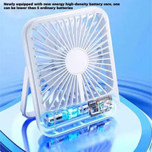 Load image into Gallery viewer, New small fan handy charging long life ultra-thin desktop fan Large wind super quiet folding handheld table fan
