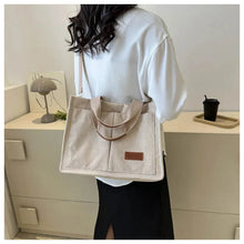 Load image into Gallery viewer, Tote Bag Women&#39;s Large Capacity New Fashion Canvas Shoulder Bag Casual Everything Hand Crossbody
