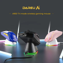 Load image into Gallery viewer, PC Gaming Mouse Tri-mode Connect Bluetooth Wired 2.4G Wireless Mouse with Charging Base
