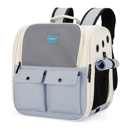 Pet Backpack Expandable Carrier Bag Portable Cat Small Dogs Outdoor Carrier Foldable Ventilated Design Large Cat Dog Backpack