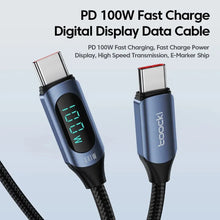 Load image into Gallery viewer, Type C to Type C Cable 100W PD Fast Charging Charger USB C to USB C Display Cable
