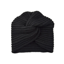 Load image into Gallery viewer, Women&#39;s Knitted Turban Hat Bohemia Cashmere Cross Wrap Head Lndian  Wool   Bonnet Turbante Cap
