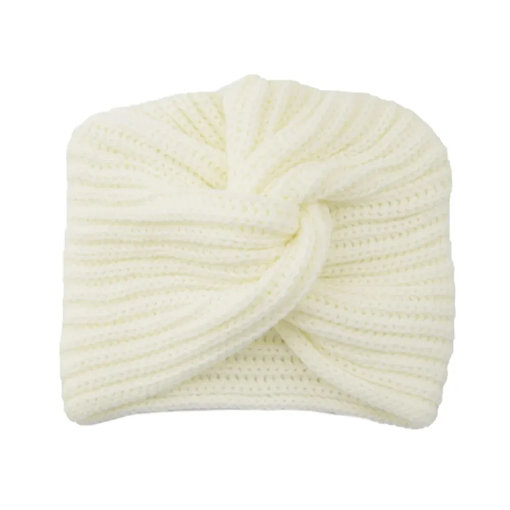 Women's Knitted Turban Hat Bohemia Cashmere Cross Wrap Head Lndian  Wool   Bonnet Turbante Cap - Shop & Buy