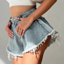 Load image into Gallery viewer, Women Denim Shorts Jeans Summer Beach Clothing Feminino Wide Leg Loose Short
