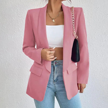 Women's Jacket Outerwears Solid Color Loose Fit Suit Jacket Temperament Commuting Spring Summer Thin Clothing - Shop & Buy