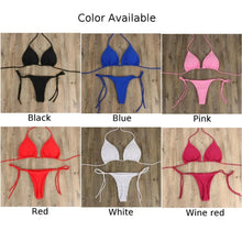 Load image into Gallery viewer, Women Bikini Set Sexy Side Tie Thong Swimsuit Bandage Style Brazilian Swimwear
