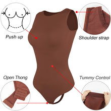 Load image into Gallery viewer, Women&#39;s Bodysuits Sexy Sleeveless Scoop Neck Shapewear Thong Waist Trainer Tanks Tops Corset Slimming Tummy Control Body Shaper
