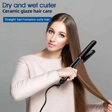 Load image into Gallery viewer, Professional Hair Straightener Curler Electric Splint Flat Iron Negative Ion Straight Curling Iron Plates
