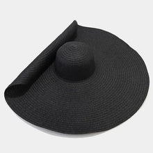 Load image into Gallery viewer, 70cm Oversized Wide Brim Straw Hats Spring Summer Floppy Foldable UV Protection Beach Sun Hat For Women&#39;s
