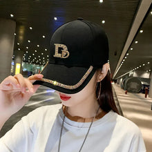 Load image into Gallery viewer, Fashion Diamond D Letter Baseball Cap For Women Snapback Summer Outdoor Sun Protection Hat Autumn Casual Ladies Caps
