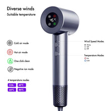 Load image into Gallery viewer, High Speed Hair Dryer Wind Speed 26m/s 1500W 110000 Rpm Professional Hair Care Quick Drye Negative Ion Blow Dryer
