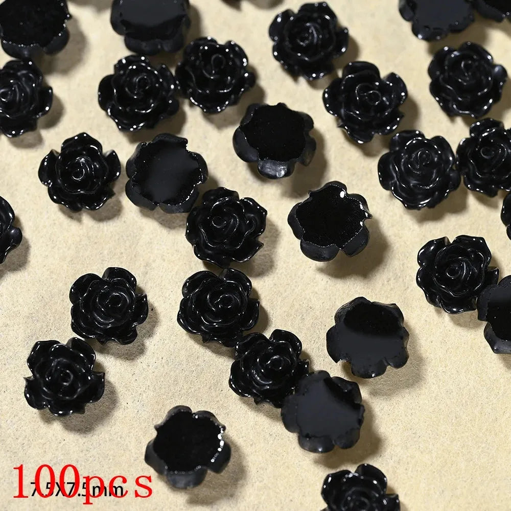 500-600pcs Bow Flower Nail Art Resin Decorations Mix Shapes Nail Charms Press on Manicure Supplies - Shop & Buy