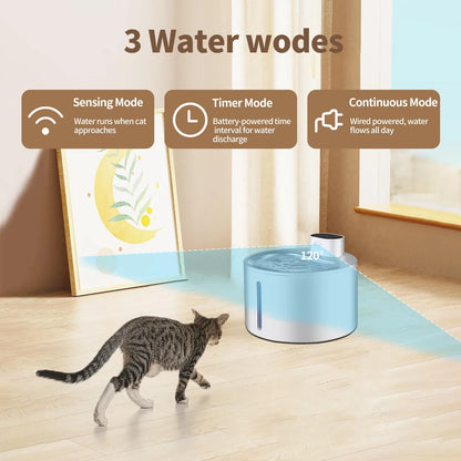 4L Wireless Cat Water Fountain with Sensor Automatic Drinking fountain for cat dog Pet Water Dispenser Cat accessories