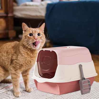 Cat Litter Box with Shovel Removable Pet Litter Tray Pet Toilet Bedpan Excrement Training Sand Litter Box Pet Accessories