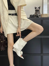 Load image into Gallery viewer, Street Style Design Flowers Peep Pointed Toe Women Ankle Boots Sandals Fashion Wedges High Heels Ladies Shoes
