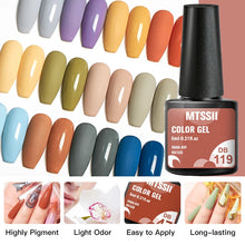 Load image into Gallery viewer, 6PCS/SET Color Nail Gel Polish Set Kits  Base Top Coat  Varnish Soak Off UV Gel LED Semi Permanent All For Manicure Nail Art
