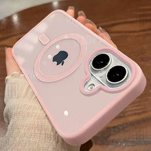 Load image into Gallery viewer, New Senior 16 Pink Magsafe Magnetic Phone Case for iPhone 16 15 14  Pro Max Plus Matte Frame Clear Antiskid Hard Cover
