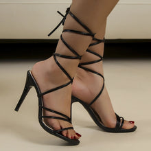 Load image into Gallery viewer, Fashion Rome Sexy High Heels Sandals Women Cross Tied-Lace Up Shoes Summer Open Toe
