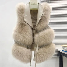 Load image into Gallery viewer, Women&#39;s Vest Short Fur Coat Slim Fit Fashion Autumn and Winter Splicing Jacket
