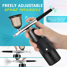 Load image into Gallery viewer, Airbrush Paint Spray Gun Air Compressor Portable Airbrush For Nail Art Tattoo Craft Cake Nano Fog Mist Sprayer Oxygen Injector
