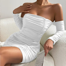 Load image into Gallery viewer, Sexy Long Sleeve Mini Dress Summer Club Bodycon Lady Short Dresses For Women Evening White Clubwear Dress
