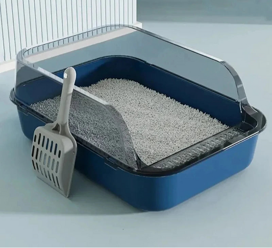 Cat Litter Box Semi-enclosed Sandbox for Cats Rabbit Small Animals Cat Tray Kittens Litter Bedpans Pet Supplies