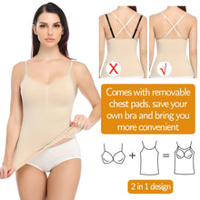 Load image into Gallery viewer, Plus Size Camisole for Women Tummy Control Cami Shaper Seamless Compression Tank Top Waist Cincher Shapewear for Women
