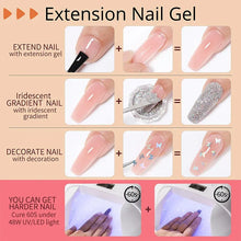 Load image into Gallery viewer, 15ml Extension Nail Gel Set Full Manicure Kit Crystal Acrylic Quick Extension Nails Building Fingertips Tools Set
