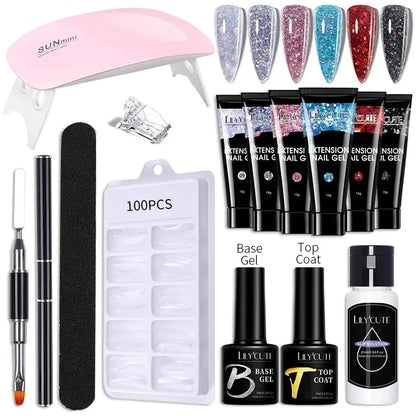 15ML Quick Extension Gel Kit All for Manicure Gel Nail Extension Set Slip Solution Acrylic Gel Polish Nail Art DIY Tool - Shop & Buy