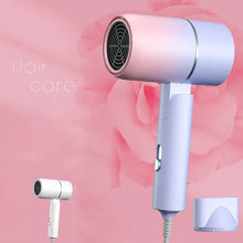 Load image into Gallery viewer, MIni  Folding Hairdryer 220V-240V 750W with Carrying Bag Hot Air Anion Hair Care
