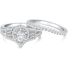 Load image into Gallery viewer, 925 Sterling Silver Wedding Engagement Ring for Women Bridal Set
