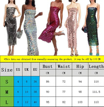 Load image into Gallery viewer, Sexy Sequin Patchwork Sling Dress For Women Fashion Sleeveless Backless Bodycon Split Dresses
