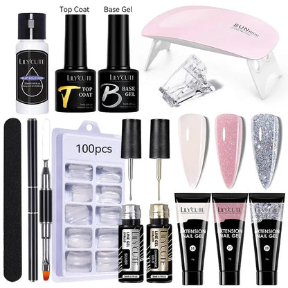 15ML Quick Extension Gel Kit All for Manicure Gel Nail Extension Set Slip Solution Acrylic Gel Polish Nail Art DIY Tool - Shop & Buy