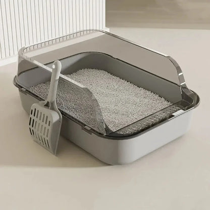 Cat Litter Box Semi-enclosed Sandbox for Cats Rabbit Small Animals Cat Tray Kittens Litter Bedpans Pet Supplies