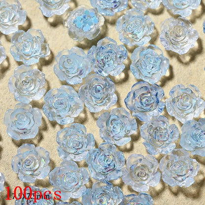 500-600pcs Bow Flower Nail Art Resin Decorations Mix Shapes Nail Charms Press on Manicure Supplies - Shop & Buy