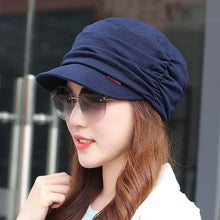 Load image into Gallery viewer, Adjustable Short Brim Earflap Visor Hat Foldable Warm Casual Women Autumn Winter Spring Daily Travel Cap Free Size
