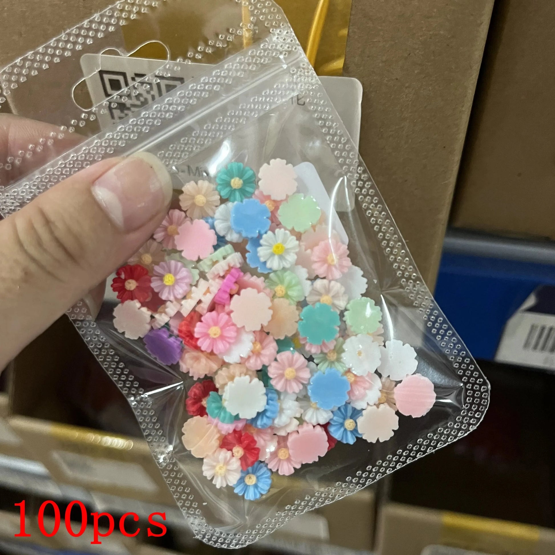 500-600pcs Bow Flower Nail Art Resin Decorations Mix Shapes Nail Charms Press on Manicure Supplies - Shop & Buy