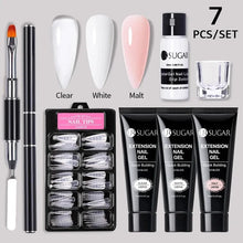 Load image into Gallery viewer, 15ml Extension Nail Gel Set Full Manicure Kit Crystal Acrylic Quick Extension Nails Building Fingertips Tools Set
