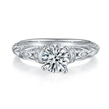 Load image into Gallery viewer, Vintage Style Moissanite Engagement Rings For Women Total 1.17ctw 925 Sterling Silver
